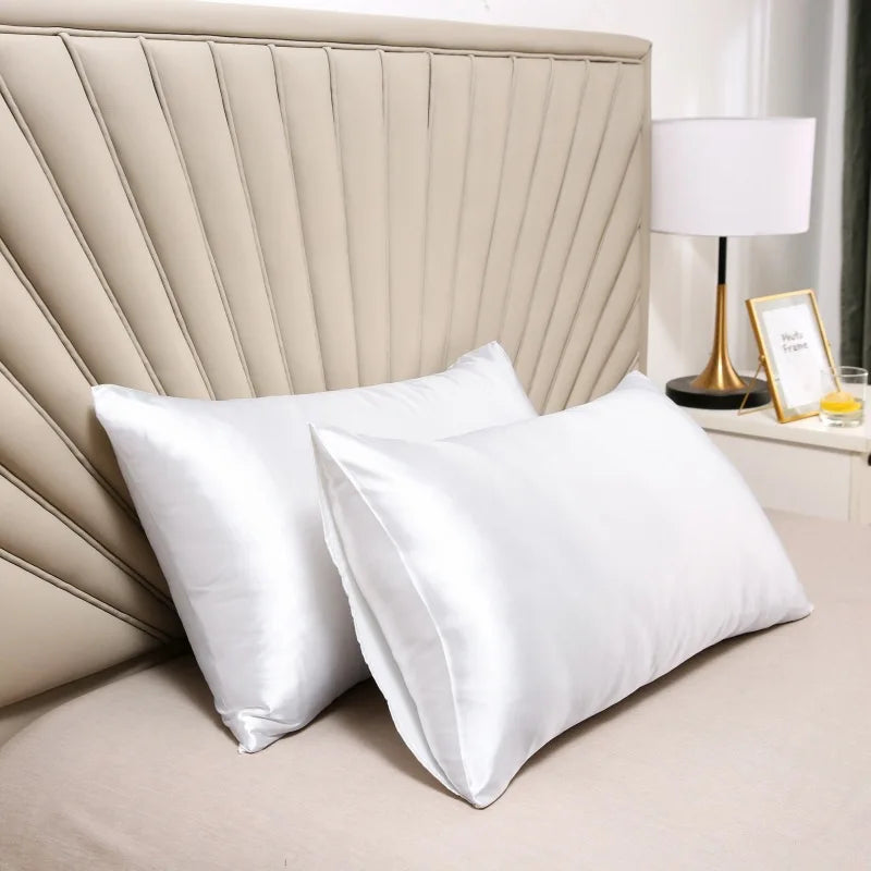 Sleep Peacefully with Pure Silk Comfort - White 51 x 76cm - Queen size